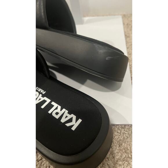 KARL LAGERFELD Opal Studs Platform Slide Sandal Sizw 10 M/ 41B - Picture 3 of 6